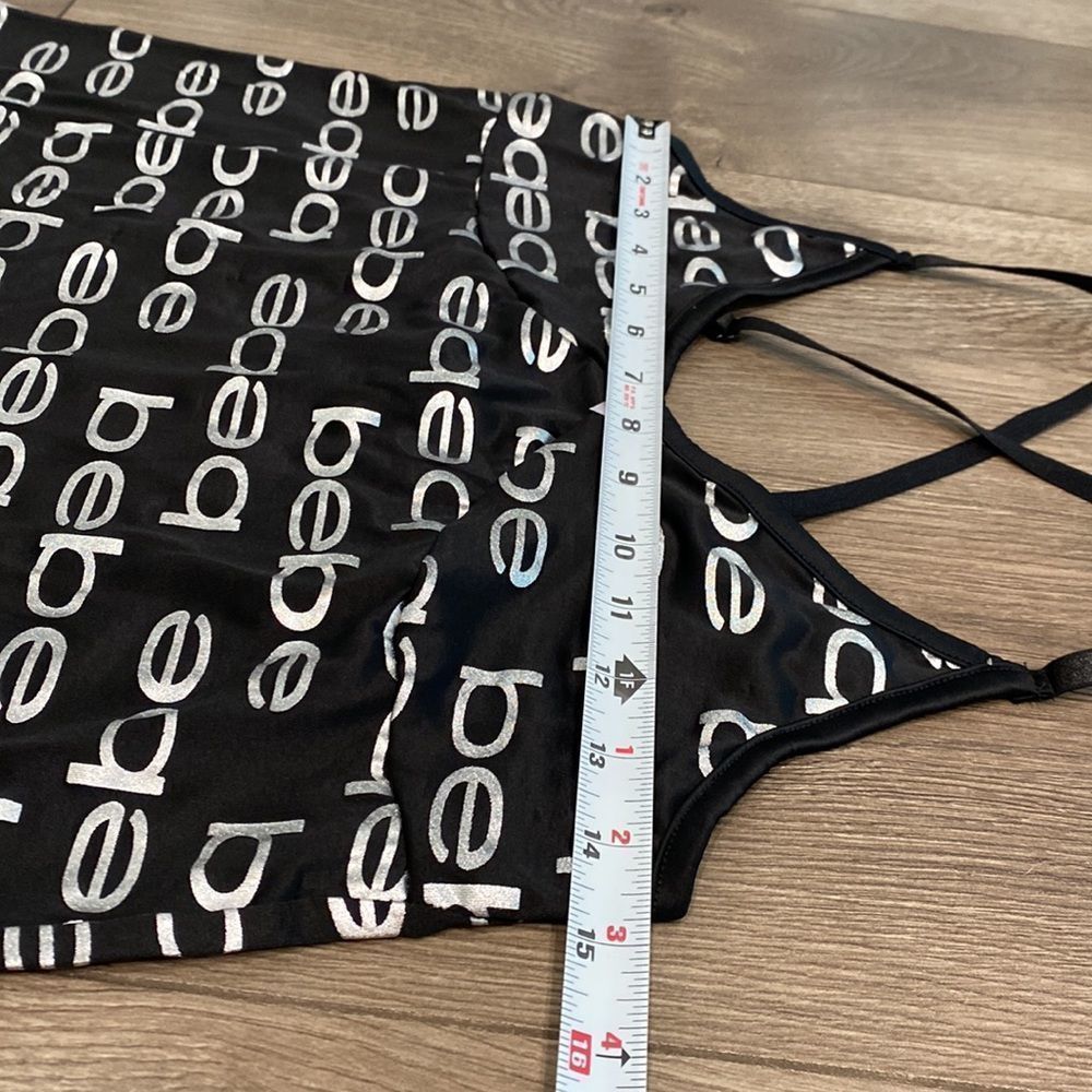 Bebe black and silver lingerie slip size medium - Picture 9 of 12